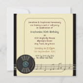 ヴィンテージレコードパーティの招待状 招待状 (裏面)