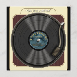 ヴィンテージレコードパーティの招待状 招待状