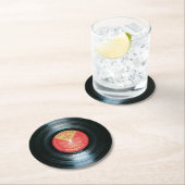 ヴィンテージレコードビニールコースター ラウンドペーパーコースター (インサイチュ)