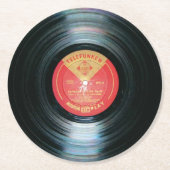 ヴィンテージレコードビニールコースター ラウンドペーパーコースター (正面)