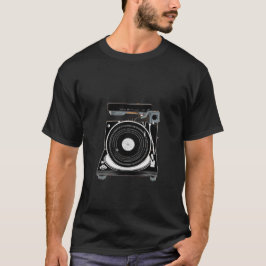 ヴィンテージレコードプレーヤーのシルエット Tシャツ