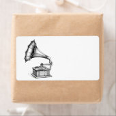 ヴィンテージレコードプレーヤー音楽楽器 ラベル (インサイチュ)