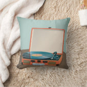 ヴィンテージレコードプレーヤー(ビニールレコード) クッション (ブランケット)