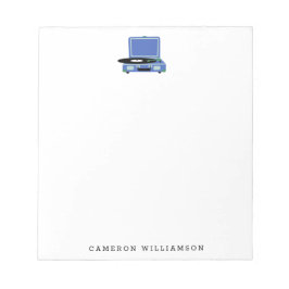 ヴィンテージレコードプレーヤー(青パーソナライズされた)  ノートパッド