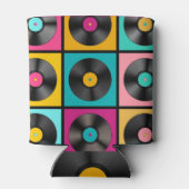 ヴィンテージレコードレトロの背景 缶クーラー (裏面)