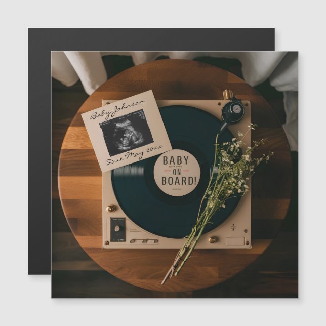 ヴィンテージレコード制作者の妊娠発表 (正面/裏面)