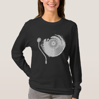 ヴィンテージレコード演奏者記録収集家むし Tシャツ