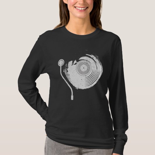 ヴィンテージレコード演奏者記録収集家むし Tシャツ (正面)