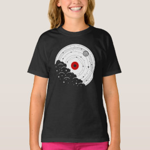 ヴィンテージレコード自然デザイン Tシャツ