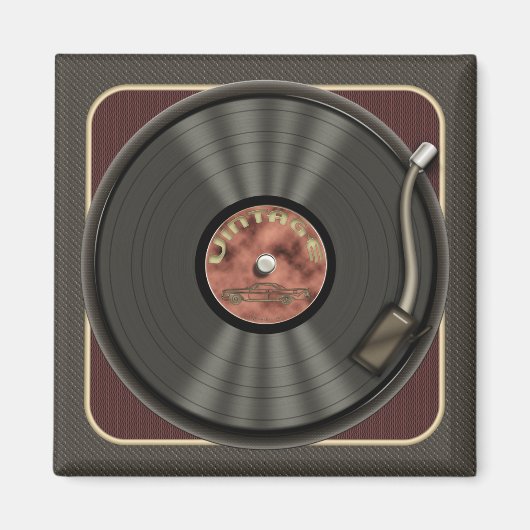 ヴィンテージレコード角磁石 マグネット (正面)