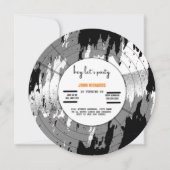 ヴィンテージレコード誕生日の招待 セーブザデート (正面)