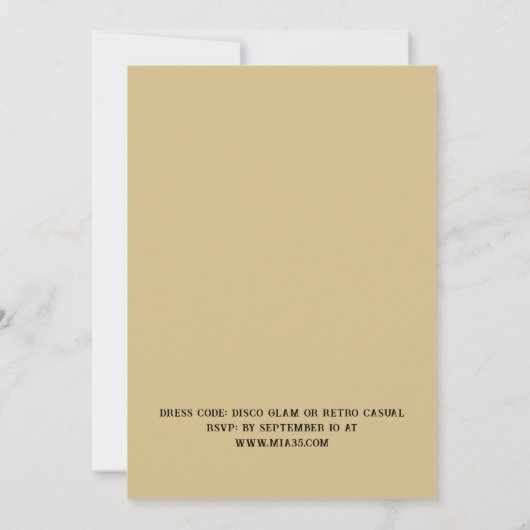 ヴィンテージレコード誕生日招待状 招待状 (裏面)