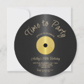 ヴィンテージレコード50誕生日 招待状 (正面)