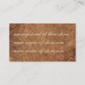 ヴィンテージレザーとレースブライダルレジストリカード エンクロージャーカード (裏面)