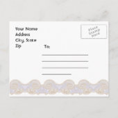 ヴィンテージレザーとレース日付ポストカードの保存 案内ポストカード (裏面)