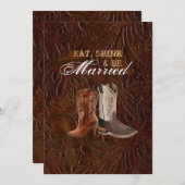 ヴィンテージレザーカウボーカントリーリハーサル 招待状 (正面/裏面)