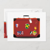 ヴィンテージレザースーツケース ポストカード (正面/裏面)