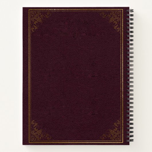 ヴィンテージレザーブックウェディングプランナー ノートブック (裏面)