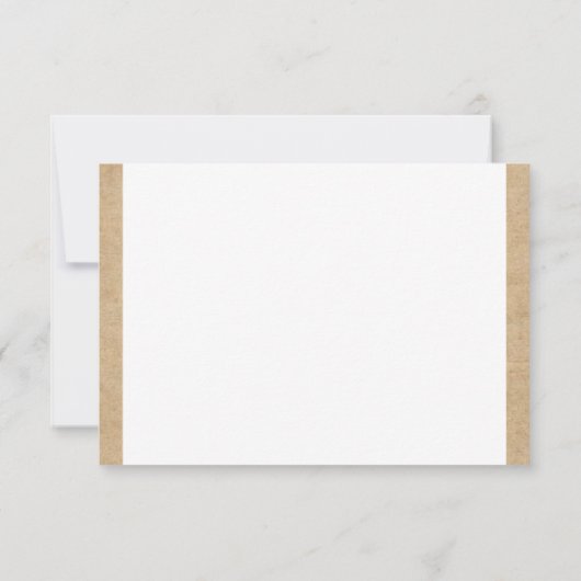 ヴィンテージレザールックカパーソナライズされたード 招待状 (裏面)