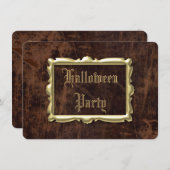 ヴィンテージレザールックハローウィンパーティ 招待状 (正面/裏面)