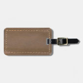 ヴィンテージレザールックプリント仕上げ:テンプレート ラゲッジタグ (正面横)