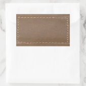 ヴィンテージレザールックプリント仕上げ:テンプレート 長方形シール (バッグ)