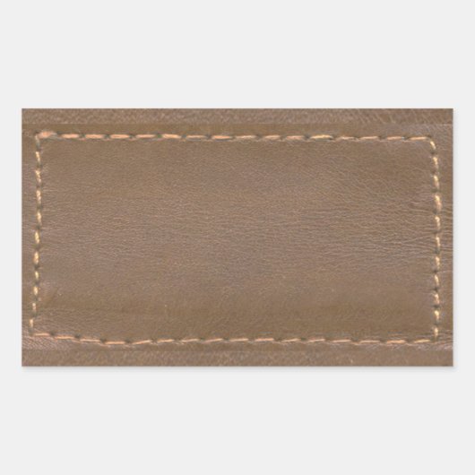 ヴィンテージレザールックプリント仕上げ:テンプレート 長方形シール (正面)