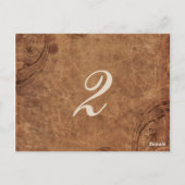 ヴィンテージレザー及びレーステーブル番号カード ポストカード (裏面)