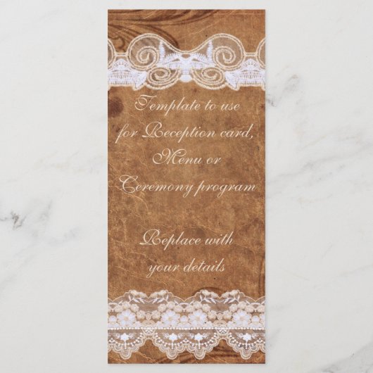 ヴィンテージレザー及びレースプログラムラックカード プログラム (裏面)