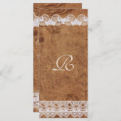 ヴィンテージレザー及びレースプログラムラックカード プログラム (正面/裏面)