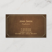 ヴィンテージレザー精神科医名刺 名刺 (裏面)