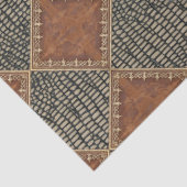 ヴィンテージレザー金ゴールドスネークとスキンブラックデコパージュ 薄葉紙 (詳細)