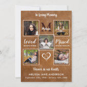 ヴィンテージレザー5フォト悔やみや弔慰メモリアル葬儀 サンキューカード (正面)