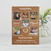 ヴィンテージレザー5フォト悔やみや弔慰メモリアル葬儀 サンキューカード (スタンド正面)