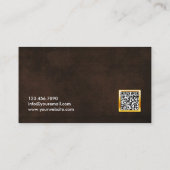 ヴィンテージレザーQRコード撮影名刺 名刺 (裏面)