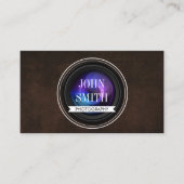 ヴィンテージレザーQRコード撮影名刺 名刺 (正面)