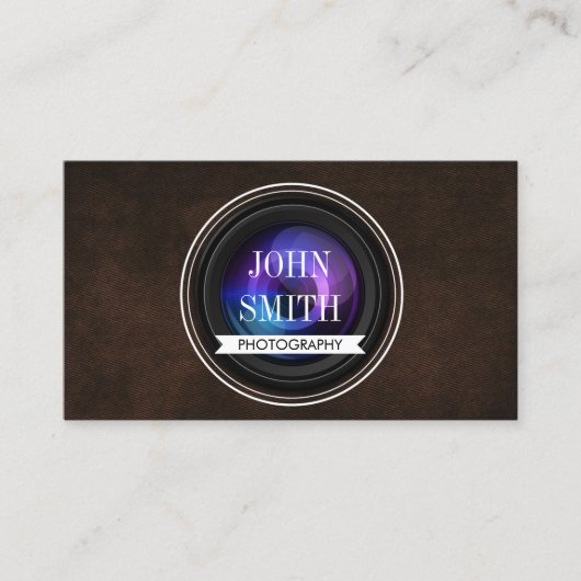 ヴィンテージレザーQRコード撮影名刺 名刺 (正面)