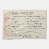 ヴィンテージレシピカードコーンブレッドレシピカスタマイズだ! キッチンタオル (横)