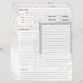 ヴィンテージレシピバインダーインサート (正面/裏面)