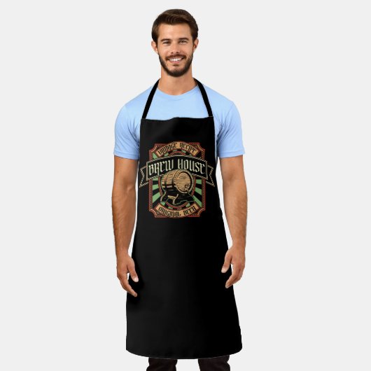 ヴィンテージレシピブラウスオリジナルビアバーテンディング エプロン (着用した状態)