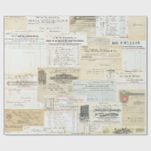 ヴィンテージレシートコラージュの紙 ラッピングペーパー (フラット)