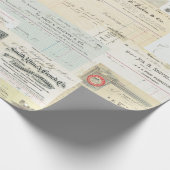 ヴィンテージレシートコラージュの紙 ラッピングペーパー (角)