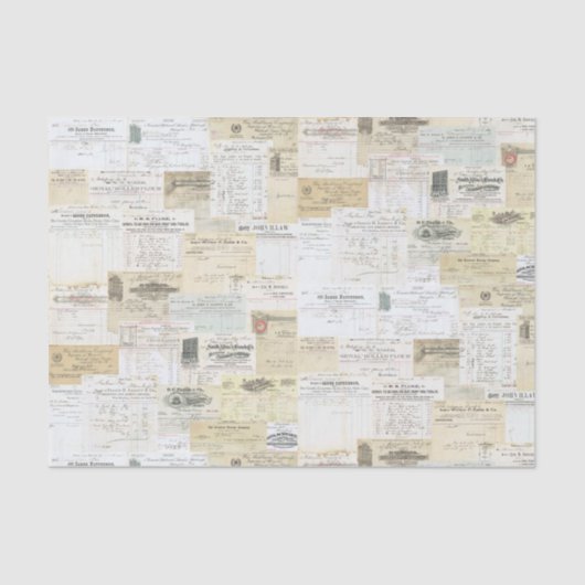 ヴィンテージレシートティッシュペーパー 薄葉紙 (正面)