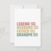 ヴィンテージレジェンド夫ファーザーグランドパ誕生日 サンキューカード (正面)