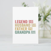ヴィンテージレジェンド夫ファーザーグランドパ誕生日 サンキューカード (スタンド正面)