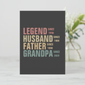 ヴィンテージレジェンド夫ファーザーグランドパ誕生日 招待状 (スタンド正面)