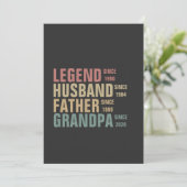 ヴィンテージレジェンド夫ファーザーグランドパ誕生日 招待状 (スタンド正面)