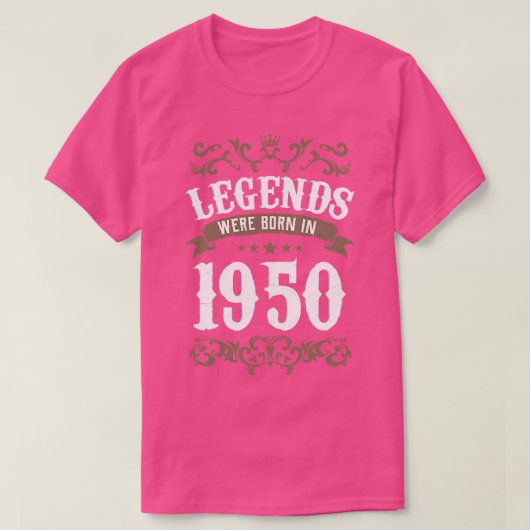 ヴィンテージレジェン生まれズは1950年の誕生日 Tシャツ (デザイン正面)