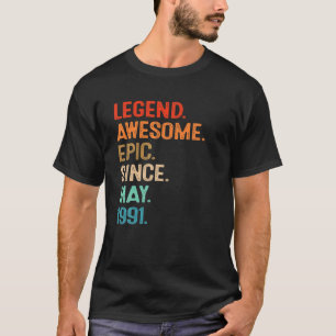 ヴィンテージレジェン素晴らしト叙事詩1991年5月30th Biから Tシャツ
