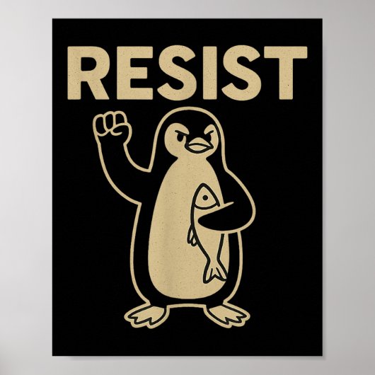 ヴィンテージレジスおもしろいトペンギン行動主義グラフィックデザイン ポスター (正面)